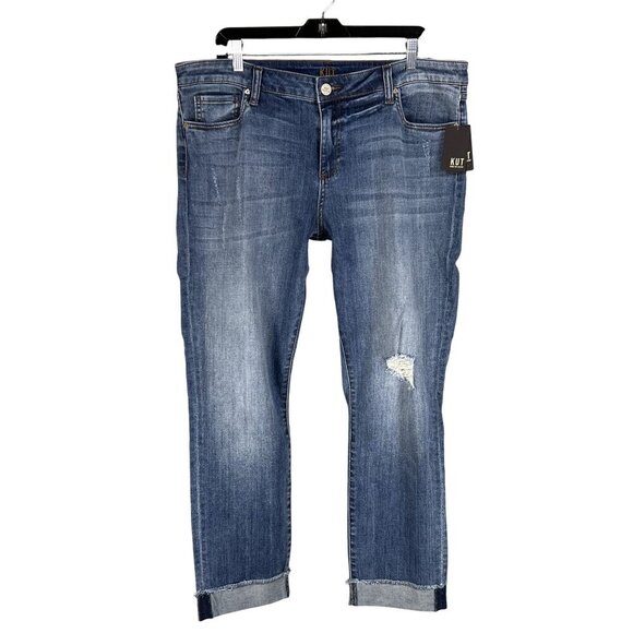 Kut From The Kloth NWT Women 16 Ankle Straight Leg High Rise Jeans Bum Friendly - Picture 1 of 16